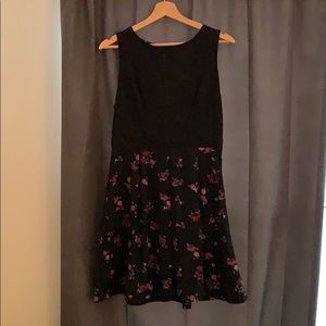 Flower and Black Dress